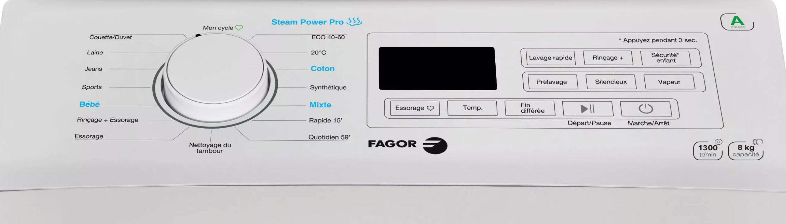 Lave-linge FAGOR FLT8013ADP